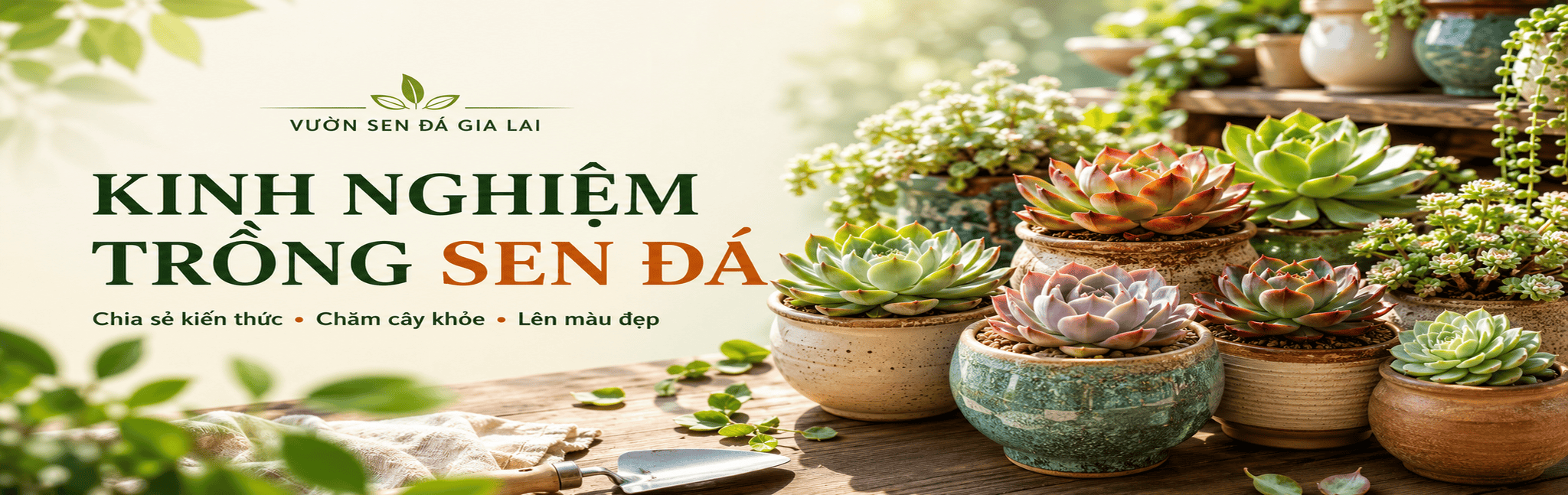 kinh nghiệm trồng sen đá- vườn sen đá gia lai