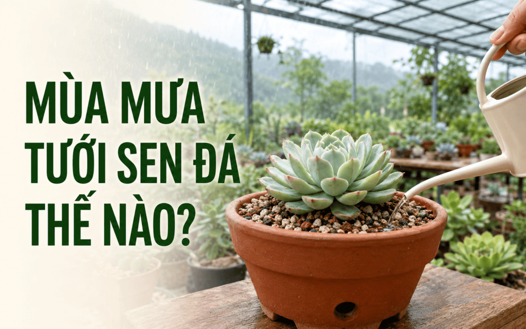 Mùa Mưa Tưới Sen Đá Thế Nào Để Không Bị Úng?