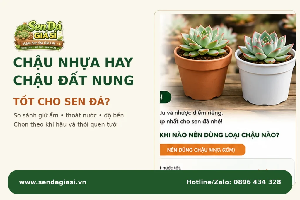 Chậu Nhựa Hay Chậu Đất. Nung Tốt Cho Sen Đá?
