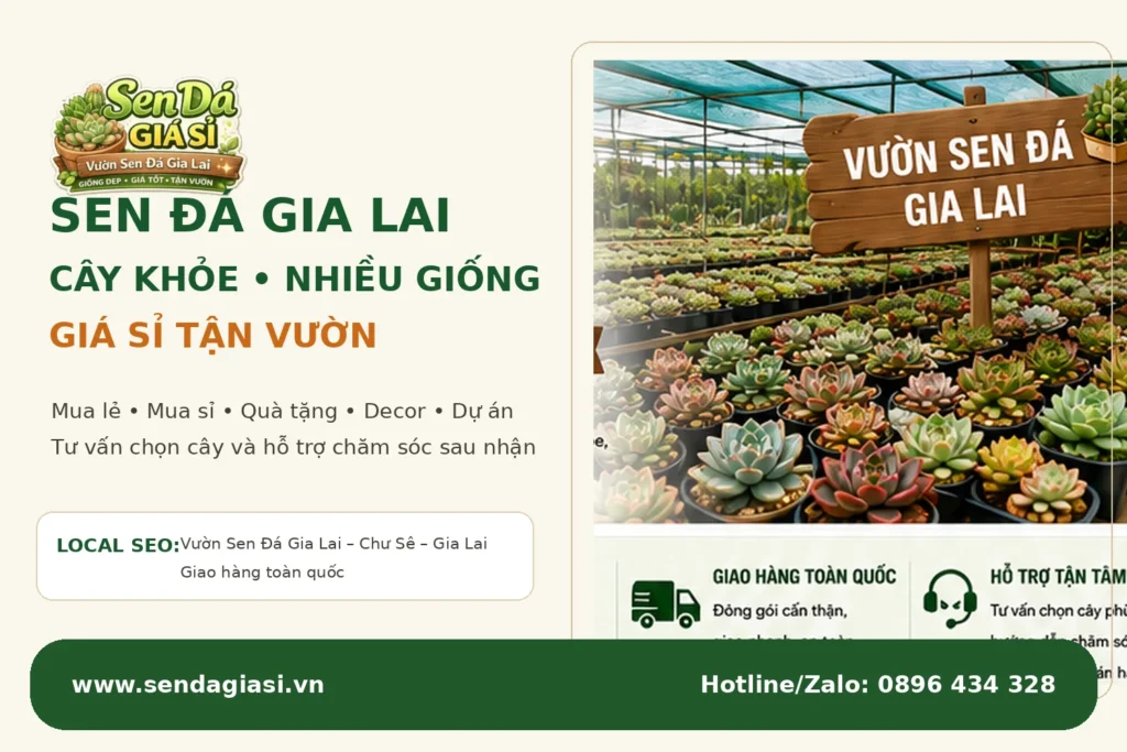 Sen Đá Gia Lai: Vườn Sen Đá Đẹp, Giá Sỉ Tận Vườn, Giao Toàn Quốc